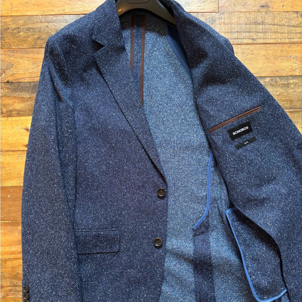 Bonobos Blue Textured Blazer